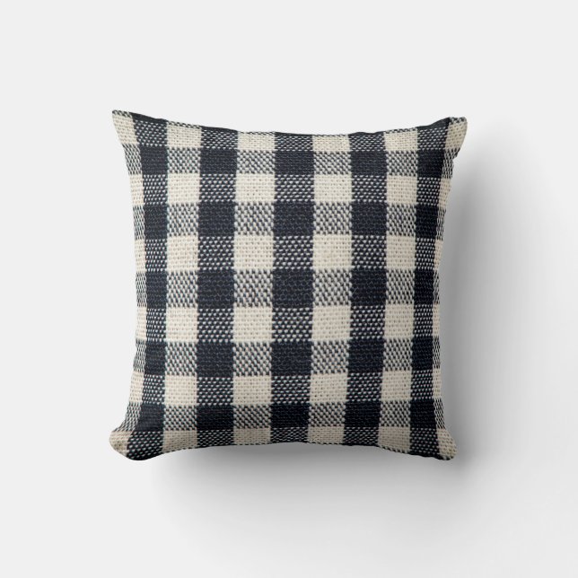 Plaid cotton fabric texture background. cushion (Front)