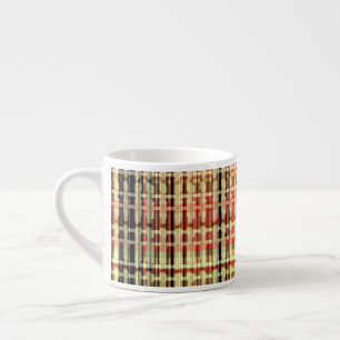 Plaid Country Plaid Peach Design Espresso Cup