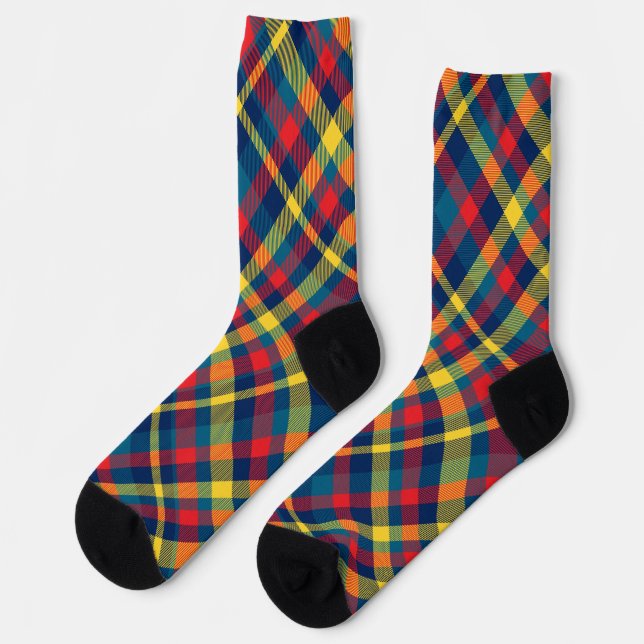 Plaid Crew Socks for Your Crew (Left)