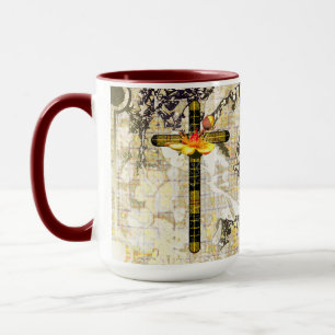 Plaid Cross Mug