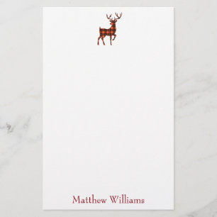 Plaid Deer Designs Stationery