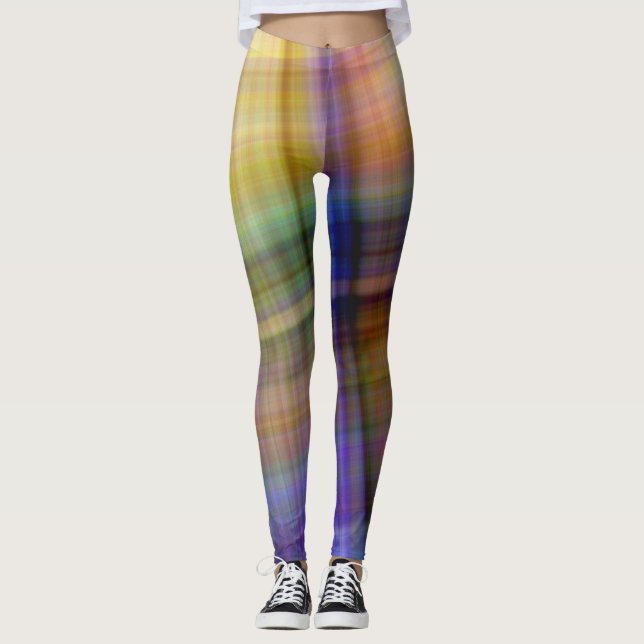 Plaid Designer Leggings (Front)