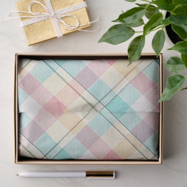 Plaid Easter Series Design #1 Tissue Paper (Gift)