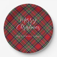 Plaid Elegant Script Stewart Tartan Custom