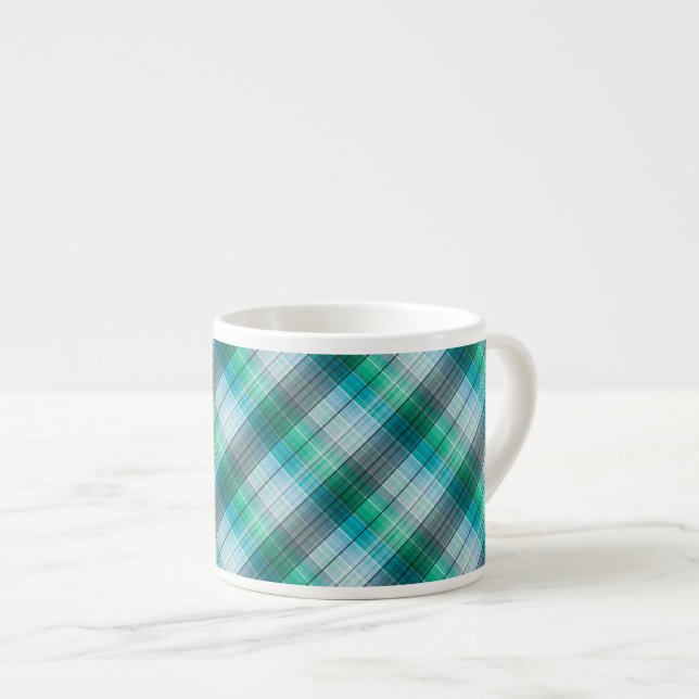 Plaid Espresso Cup (Front Right)