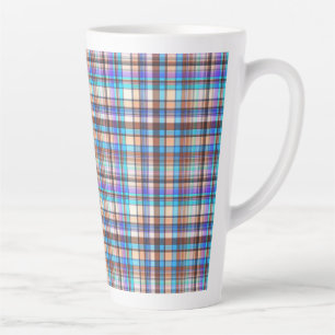 Plaid Fabric Chequered Print Pattern-57688 Latte Mug