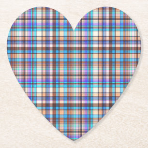 Plaid Fabric Chequered Print Pattern-57688 Paper Coaster