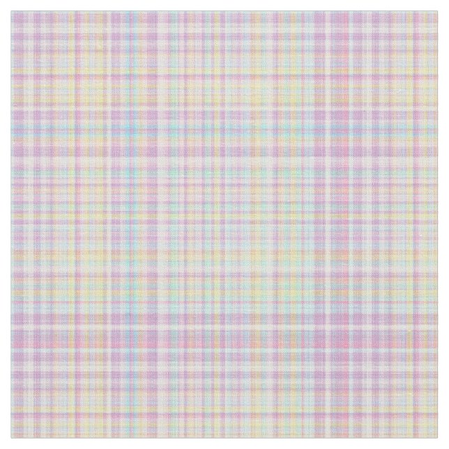 Plaid Fabric-Pastel Baby Blends 23 Fabric (Close Up)