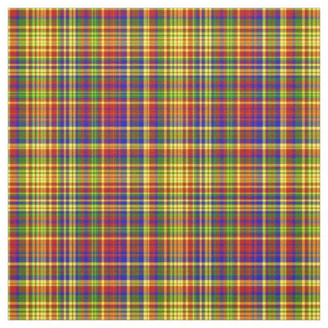 Plaid Fabric-Primary Colours 37 Fabric (Swatch)