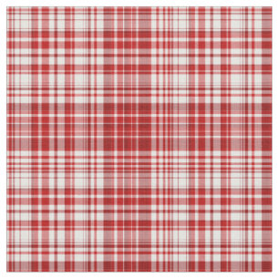Plaid Fabric-Red and White 02 Fabric