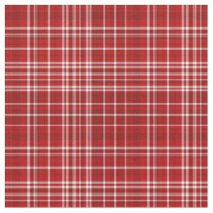 Plaid Fabric-Red and White 03 Fabric