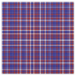 Plaid Fabric-Red White and Blue 42 Fabric