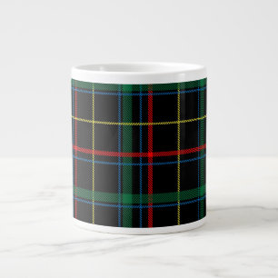 Plaid Fabric Texture Black Background Coffee Mug