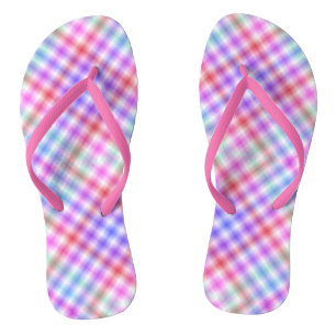 Plaid Fabric Texture Stripes Pattern-18848 Jandals
