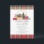 Plaid Favourite Things Christmas Holidays Party Invitation<br><div class="desc">Plaid Favourite Things Christmas Holidays Party Invitation that you can easily customise for your Holidays family and friends get together. Easily repurpose this invitation for other holiday events by clicking the "Customise this" button nested under the "Personalise" link. For additional assistance, please reach out by clicking the "speech bubble" button...</div>