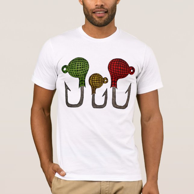 plaid fish jigheads  - Sasquatch Signature S T-Shirt (Front)