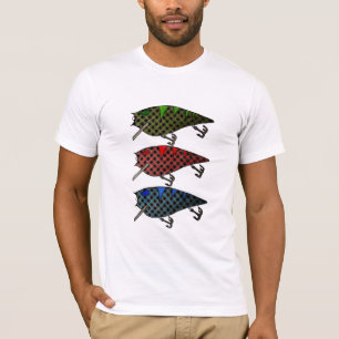 plaid fish lures 2 - Sasquatch Signature S T-Shirt