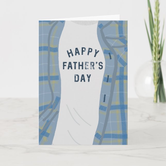 Plaid Flannel Shirt Father's Day Card (Front)