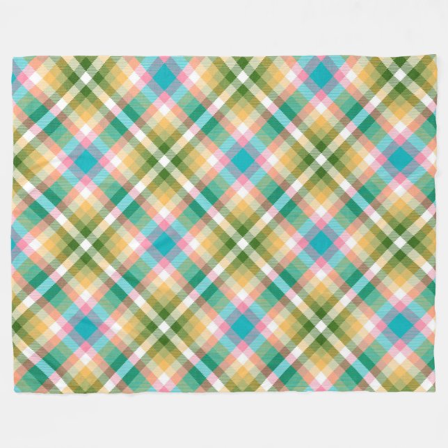 Plaid Fleece Blanket (Front (Horizontal))