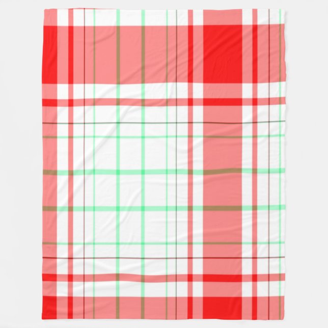 Plaid Fleece Blanket,  60"x80"  Blanket (Front)