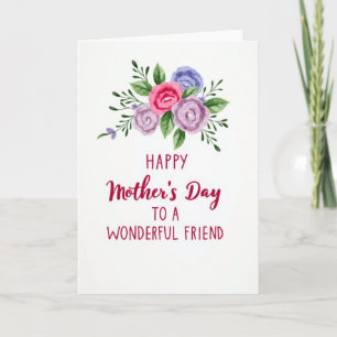 Plaid Floral Mothers Day Card