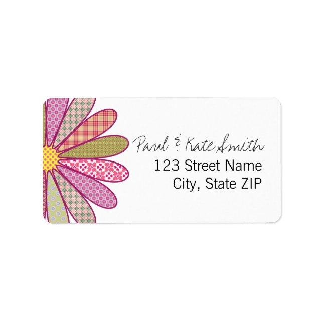 Plaid Flower Label (Front)