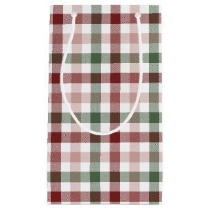 Plaid For Christmas Words Holiday Gift Bag