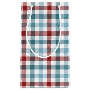 Plaid For Christmas Words Holiday Gift Bag