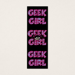 Plaid Geek Girl Design Bookmark