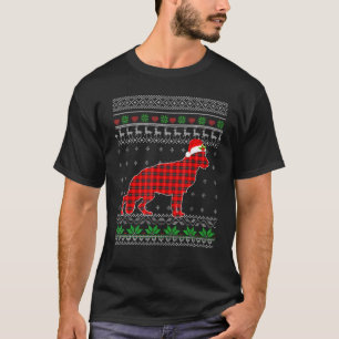 Plaid German Shepherd Ugly Christmas Sweater Pajam