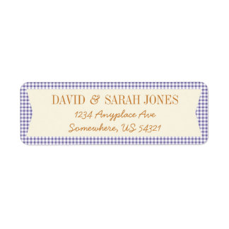 Plaid Gingham Check Pattern Fabric Crafts Label