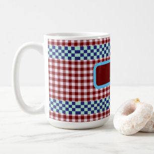 Plaid Gingham Personalised Coffee Mug