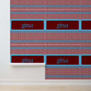 Plaid Gingham Personalised Wallpaper