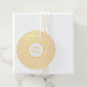 Plaid Gold Foil Favour Tags