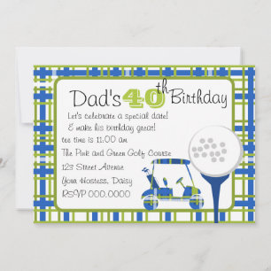 Plaid Golf Invitation