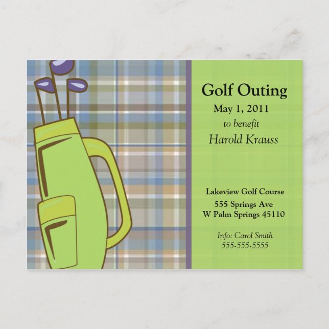 Plaid Golf Invites (Front)