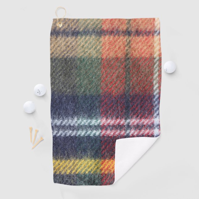Plaid Golfing  Fall Pattern Destiny's Destiny Golf Towel (InSitu)