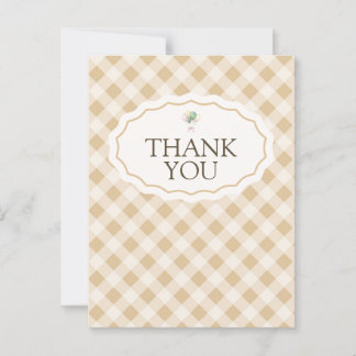 Plaid Goose Baby Shower Thank You Postcard
