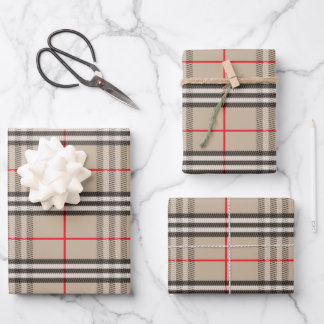 Plaid Hatter Wrapping Paper Sheet