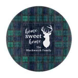Plaid Holiday Tartan Clan Blackwatch Personalised Cutting Board