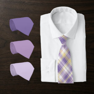 Plaid in Lavender, Pale Lilac, Thistle, Blush... Tie