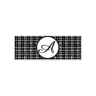 Plaid Initial Self Inking Stamp