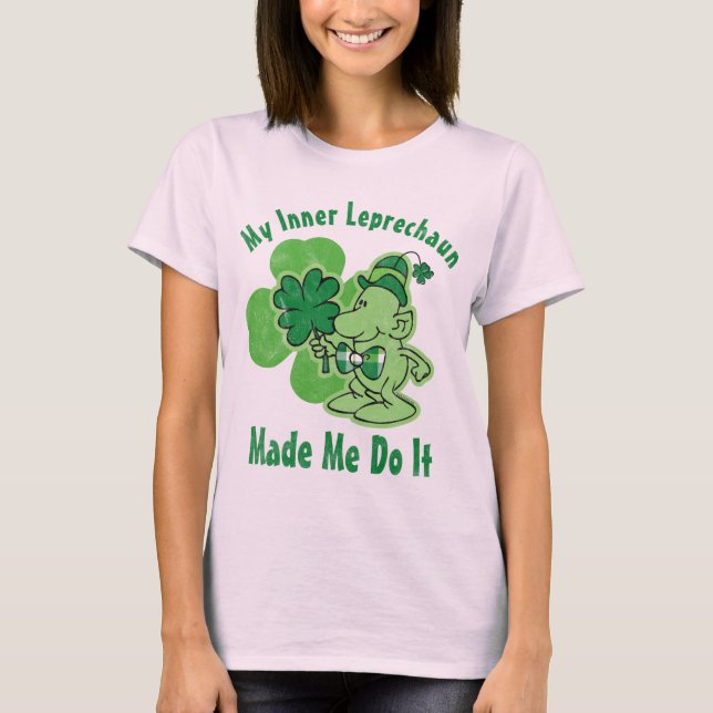 Plaid Inner Leprechaun T-Shirt (Front)