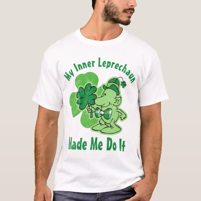 Plaid Inner Leprechaun T-Shirt (Front)