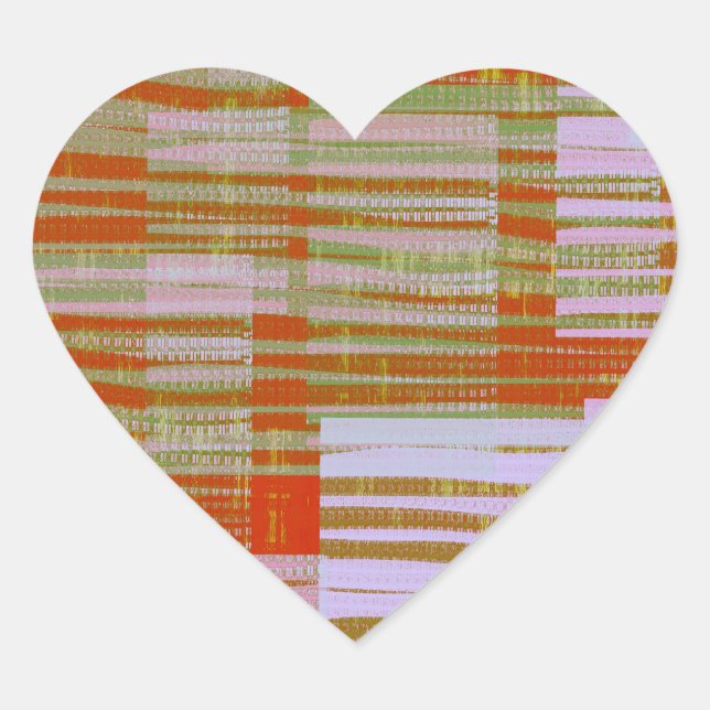 Plaid-ish Heart Sticker (Front)