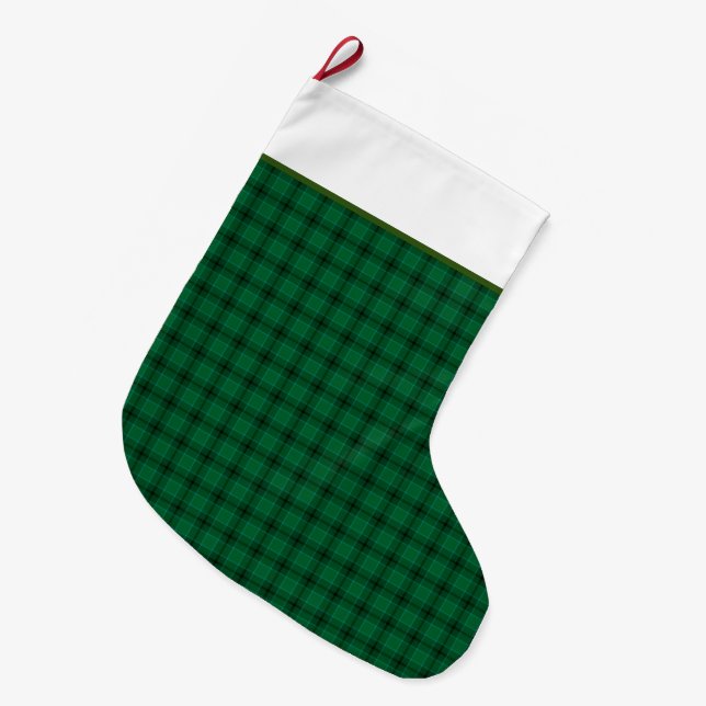 Plaid Large Christmas Stocking (Front (Hanging))