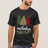 Plaid Leopard Patterns Merry Christmas Tree For