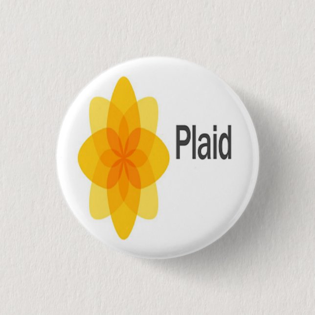 Plaid Logo 3 Cm Round Badge (Front)