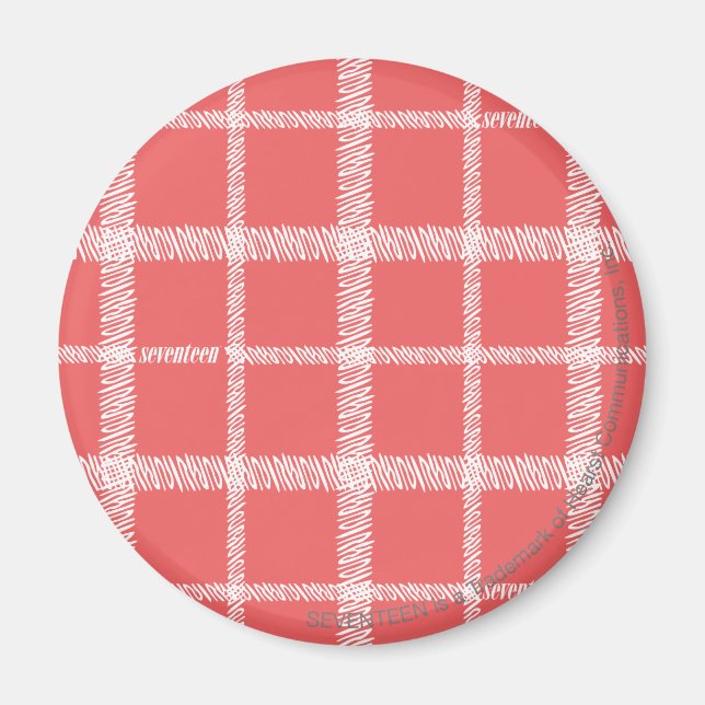 Plaid LtPink Magnet (Front)
