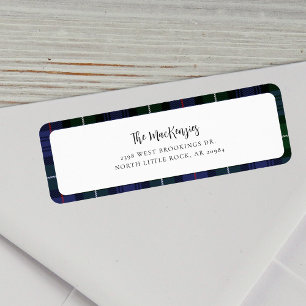 Plaid MacKenzie Tartan Family Return Address